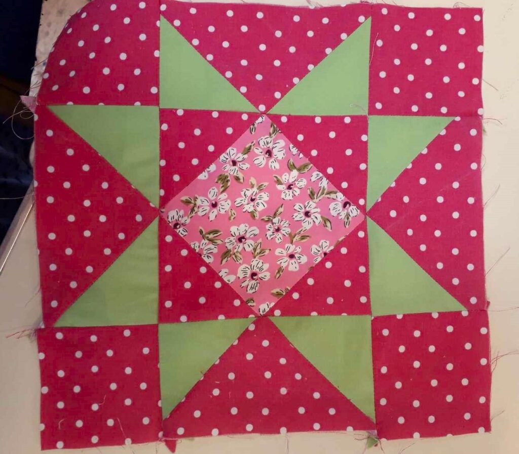 A completed patchwork block